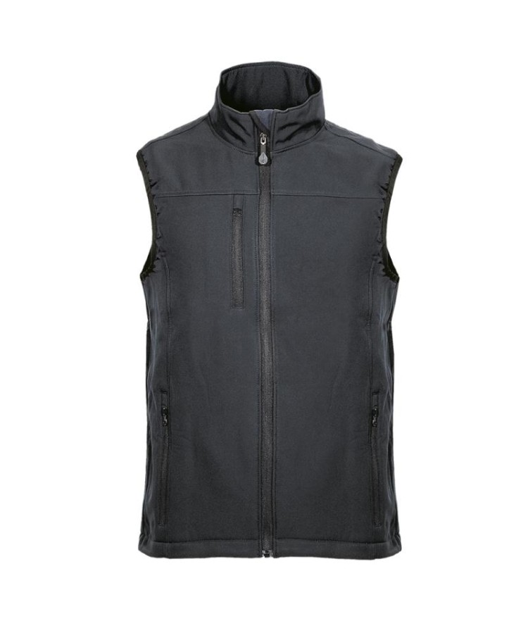 Soft shell vest with microfleece