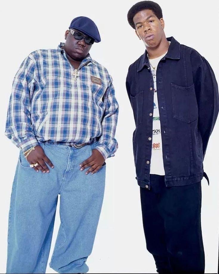 Hip-hop στιλ με baggy τζιν και oversized ρούχα, δεκαετία 1990